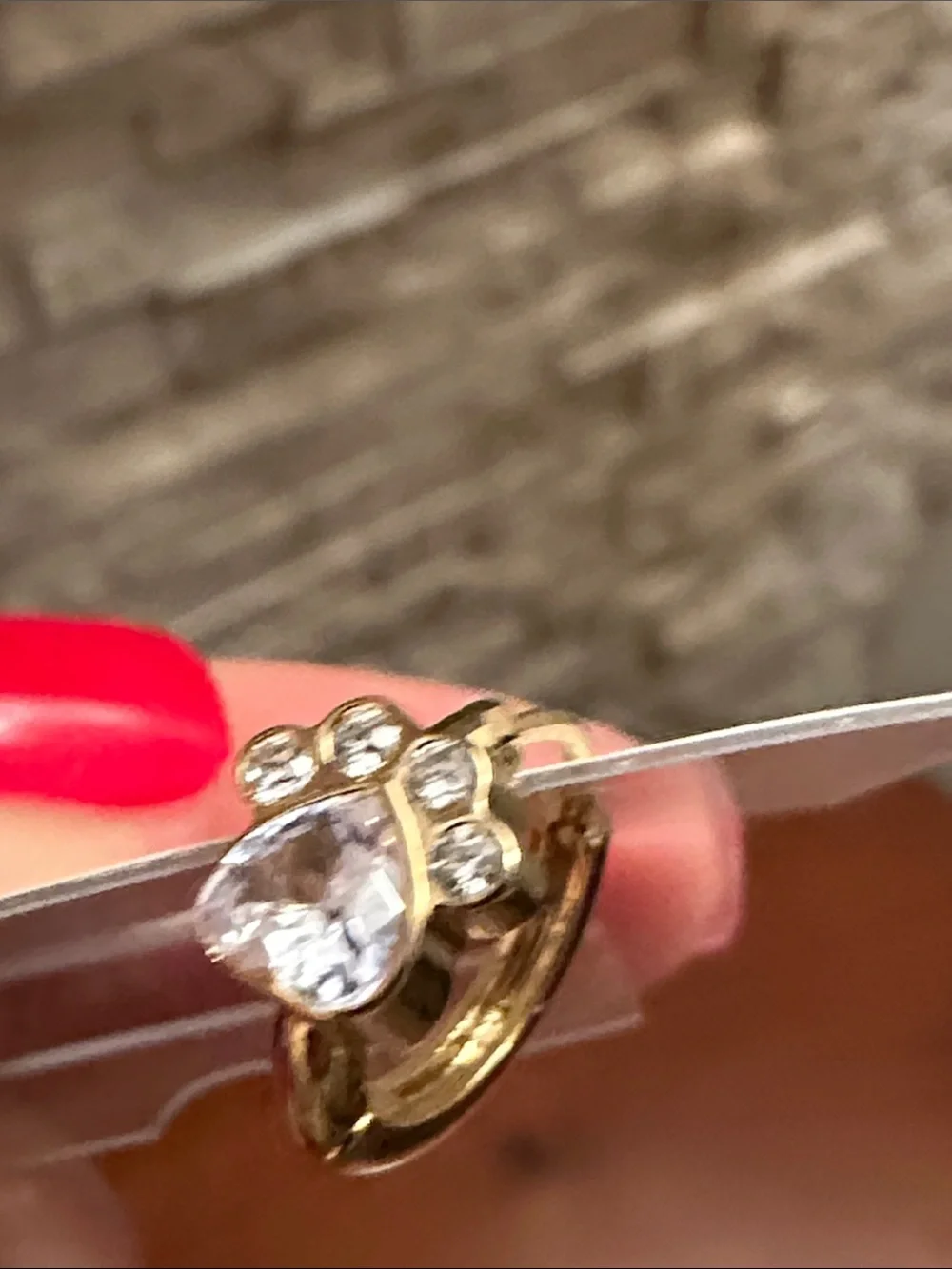 Fashion Jewelry Gold Paw Hoop Earrings with Clear Crystals